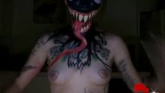 Scary Tattooed Teen Striptease