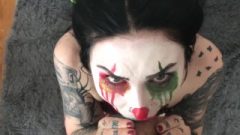Goth Tattooed Clown Hardcore Face Fuck And Doggystyle From Massive Dick