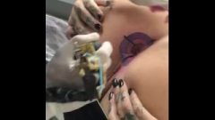 She Coaxed Tattoo On Her Ass