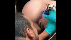 Tatted Asshole, Female Screams Because Of Pain.