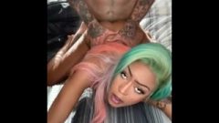 Cute Slim Black Nubile Receives Destroyed Doggy By Tattooed Mexican