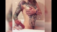 Tatted Cutie Bathtub Oil Play With Rubber Toy