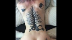 Tatted Pink Haired Slut Smashed From Behind Pov Doggy MBumive Bum Short Clip!!