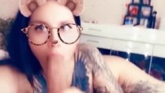 Chick With Instagram Mask Provocative Eating Penis Penis Best Friends