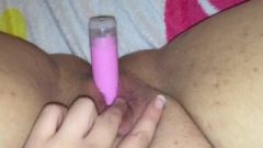 Tatted Chick Solo – Close Up Twat Pov With Pink Dildo